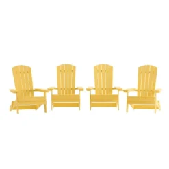 Flash Furniture Set Of 4 Charlestown All-Weather Poly Resin Folding Adirondack Chair -Flash Furniture Shop GUEST a39a4e5b 917c 4c1b b19e 60b58cb10c1f