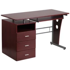 Flash Furniture Computer Desk With Three Drawer Single Pedestal And Pull-Out Keyboard Tray -Flash Furniture Shop GUEST a39a6500 89b5 4dff b531 ec04b2a34558