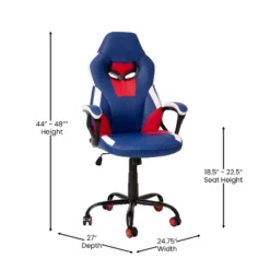 Flash Furniture Ergonomic PC Office Computer Chair - Adjustable Red & Blue Designer Gaming Chair - 360° Swivel - Red Dual Wheel Casters 19 Flash Furniture Ergonomic PC Office Computer Chair - Adjustable Red & Blue Designer Gaming Chair - 360° Swivel - Red Dual Wheel Casters -Flash Furniture Shop GUEST a3fad12d 3b47 43be 84f7 ae133e20ef10
