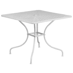 Flash Furniture Oia Commercial Grade 35.5" Square Indoor-Outdoor Steel Patio Table With Umbrella Hole -Flash Furniture Shop GUEST a501d4dd cf78 48f8 b329 88554a1b716e