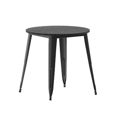 Flash Furniture Declan Commercial Grade Indoor/Outdoor Dining Table, 30" Round All Weather Poly Resin Top With Steel Base 11 Flash Furniture Declan Commercial Grade Indoor/Outdoor Dining Table, 30" Round All Weather Poly Resin Top With Steel Base - Image 11