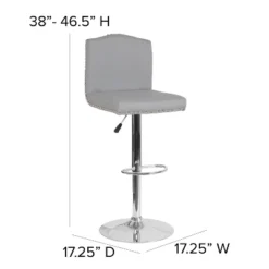 Flash Furniture Bellagio Contemporary Adjustable Height Crown Back Barstool With Accent Nail Trim -Flash Furniture Shop GUEST a6a51068 ab1a 4d3e a5e1 089bd15c0319