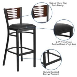 Flash Furniture Black Decorative Slat Back Metal Restaurant Barstool -Flash Furniture Shop GUEST a8a9af72 f9d3 4949 b0a1 f1cc5edca239