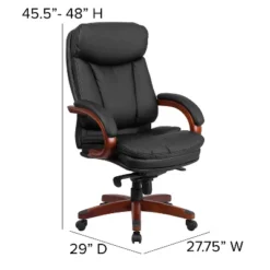 Flash Furniture High Back Black LeatherSoft Executive Ergonomic Office Chair With Synchro-Tilt Mechanism, Mahogany Wood Base And Arms 11 Flash Furniture High Back Black LeatherSoft Executive Ergonomic Office Chair With Synchro-Tilt Mechanism, Mahogany Wood Base And Arms -Flash Furniture Shop GUEST a8d94ffd d397 40d2 80d0 c3d356bca2f0