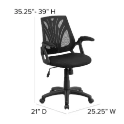 Flash Furniture Mid-Back Designer Black Mesh Swivel Task Office Chair With Open Arms 11 Flash Furniture Mid-Back Designer Black Mesh Swivel Task Office Chair With Open Arms -Flash Furniture Shop GUEST aa60f9db ebbb 4653 aa54 840ba3a538d0