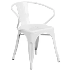 Flash Furniture Commercial Grade Metal Indoor-Outdoor Chair With Arms -Flash Furniture Shop GUEST aab69c95 03fa 411d 8726 1ccc5abd3684