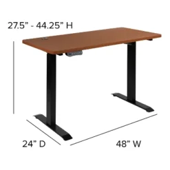 Flash Furniture 48"W X 24"D Electric Height Adjustable Standing Desk With Mesh Swivel Ergonomic Task Office Chair -Flash Furniture Shop GUEST aae78100 7da3 4650 acf5 ca355a87de95