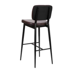 Flash Furniture Kenzie Commercial Grade Mid-Back Barstools - LeatherSoft Upholstery - Iron Frame With Integrated Footrest - Set Of 2 -Flash Furniture Shop GUEST aaf5ca72 fb69 46d9 bfb9 9aada80fa0cf