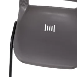 Flash Furniture HERCULES Series 661 Lb. Capacity Gray Ergonomic Shell Stack Chair With Black Frame And 16'' Seat Height, Set Of 5 -Flash Furniture Shop GUEST abe37524 d977 4c50 bbc9 95a426e914ce