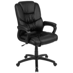 Flash Furniture Flash Fundamentals Big & Tall 400 Lb. Rated LeatherSoft Swivel Office Chair With Padded Arms -Flash Furniture Shop GUEST ac4a5529 ddd2 4d1f 91c3 04e5f1e03635
