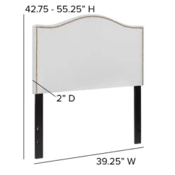 Flash Furniture Lexington Upholstered Twin Size Headboard With Accent Nail Trim In White Fabric -Flash Furniture Shop GUEST ac6d7a06 5ff6 497a 94b9 6082ee840fc0