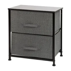 Flash Furniture 2 Drawer Wood Top Nightstand Storage Organizer With Cast Iron Frame And Dark Easy Pull Fabric Drawers -Flash Furniture Shop GUEST ac7a2abe f377 41d1 bb6e 10dd01e225a5