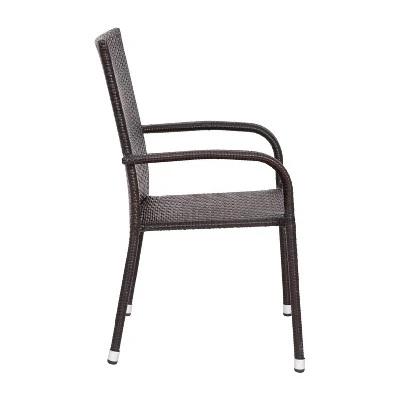 Flash Furniture Maxim Indoor/Outdoor Wicker Dining Chairs With Fade & Weather-Resistant Steel Frames For Patio And Deck 9 Flash Furniture Maxim Indoor/Outdoor Wicker Dining Chairs With Fade & Weather-Resistant Steel Frames For Patio And Deck - Image 9