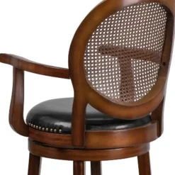 Flash Furniture 26'' High Expresso Wood Counter Height Stool With Arms, Woven Rattan Back And Black LeatherSoft Swivel Seat 13 Flash Furniture 26'' High Expresso Wood Counter Height Stool With Arms, Woven Rattan Back And Black LeatherSoft Swivel Seat -Flash Furniture Shop GUEST ad9aafe0 827f 4670 b4e3 3e9fffda8af8