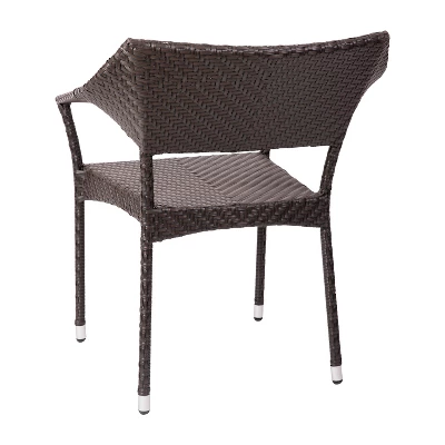 Flash Furniture Jace Set Of 4 Commercial Grade Stacking Patio Chairs, All Weather PE Rattan Wicker Patio Dining Chairs 8 Flash Furniture Jace Set Of 4 Commercial Grade Stacking Patio Chairs, All Weather PE Rattan Wicker Patio Dining Chairs - Image 8