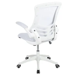Flash Furniture Mid-Back White Mesh Swivel Ergonomic Task Office Chair With White Frame And Flip-Up Arms -Flash Furniture Shop GUEST af1d5d5b db68 447c a975 a2bc96553ea2
