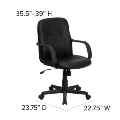 Flash Furniture Paulson Mid-Back Black Glove Vinyl Executive Swivel Office Chair With Arms -Flash Furniture Shop GUEST afe0c373 6093 467f 8976 7820d1cd3768