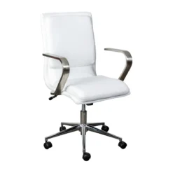 Flash Furniture James Mid-Back Designer Executive Upholstered Office Chair With Brushed Metal Base And Arms 32 Flash Furniture James Mid-Back Designer Executive Upholstered Office Chair With Brushed Metal Base And Arms -Flash Furniture Shop GUEST b069179c 95cb 4d22 9a5d 22c0ec693a78