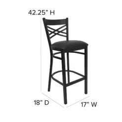 Flash Furniture Black ''X'' Back Metal Restaurant Barstool -Flash Furniture Shop GUEST b08b6e75 a43d 4991 8e5b 0eaf0e00922e