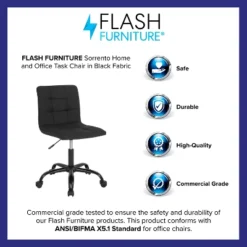 Flash Furniture Sorrento Home And Office Armless Task Office Chair With Tufted Back/Seat
