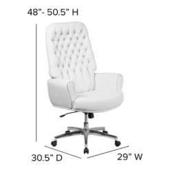 Flash Furniture High Back Traditional Tufted LeatherSoft Executive Swivel Office Chair With Silver Welt Arms -Flash Furniture Shop GUEST b244fad5 2c90 469e aa47 d155b7424672