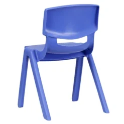 Flash Furniture 4 Pack Blue Plastic Stackable School Chair With 13.25'' Seat Height -Flash Furniture Shop GUEST b260c6a4 0567 4c10 b645 25abc1eae9a8