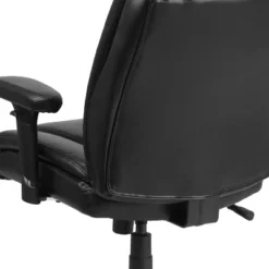 Flash Furniture HERCULES Series Big & Tall 400 Lb. Rated Black LeatherSoft Ergonomic Task Office Chair With Chrome Base And Adjustable Arms -Flash Furniture Shop GUEST b26edf73 976b 4e4b a42e 8b2db7864d89