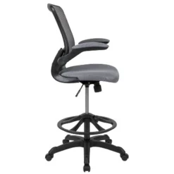 Flash Furniture Mid-Back Mesh Ergonomic Drafting Chair With Adjustable Foot Ring And Flip-Up Arms -Flash Furniture Shop GUEST b312336c 5fe9 45a6 a9ef 23dcd92e8621