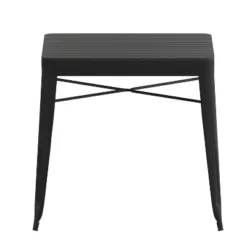 Flash Furniture Helvey 31.5" Square Commercial Grade Indoor/Outdoor Black Steel Patio Dining Table For 4 With Black Poly Resin Slatted Top -Flash Furniture Shop GUEST b5242f82 1618 48fb 83d5 21677ffe660d