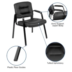 Flash Furniture Darwin Flash Fundamentals Black LeatherSoft Executive Reception Chair With Black Metal Frame -Flash Furniture Shop GUEST b6f52b18 ecd5 4cf3 a796 a69b990c4555