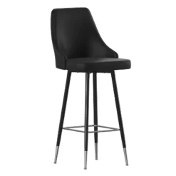 Flash Furniture Shelly Set Of 2 Commercial LeatherSoft Bar Height Stools With Solid Black Metal Frames And Chrome Accented Feet And Footrests -Flash Furniture Shop GUEST b76b6aec 93b5 4625 9be7 a10ee7f6ad62