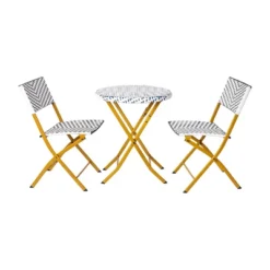 Flash Furniture Rouen Three Piece Folding French Bistro Set In PE Rattan With Metal Frames For Indoor And Outdoor Use 26 Flash Furniture Rouen Three Piece Folding French Bistro Set In PE Rattan With Metal Frames For Indoor And Outdoor Use -Flash Furniture Shop GUEST b7c07b12 0cf4 4874 addc bd8b8dfa67ae