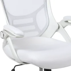 Flash Furniture Porter High Back White Mesh Ergonomic Swivel Office Chair With White Frame And Flip-up Arms -Flash Furniture Shop GUEST b7e58734 a14e 443a 8221 6fee6b30d794
