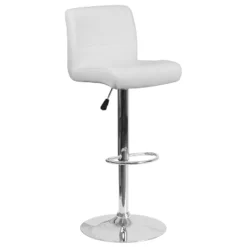 Flash Furniture Contemporary Vinyl Adjustable Height Barstool With Rolled Seat And Chrome Base -Flash Furniture Shop GUEST b840682a 8550 4a54 ba22 444ae869fd04