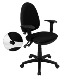 Flash Furniture Mid-Back Fabric Multifunction Swivel Ergonomic Task Office Chair With Adjustable Lumbar Support And Adjustable Arms -Flash Furniture Shop GUEST b845a6b2 f270 4891 a432 e4713f938d99