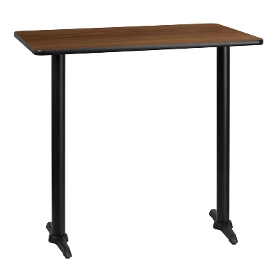 Flash Furniture 30'' X 42'' Rectangular Laminate Table Top With 5'' X 22'' Bar Height Table Bases 3 Flash Furniture 30'' X 42'' Rectangular Laminate Table Top With 5'' X 22'' Bar Height Table Bases - Image 3
