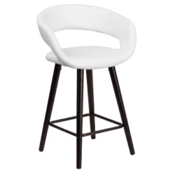 Flash Furniture Brynn Series 24'' High Contemporary Vinyl Rounded Back Counter Height Stool With Cappuccino Wood Frame 23 Flash Furniture Brynn Series 24'' High Contemporary Vinyl Rounded Back Counter Height Stool With Cappuccino Wood Frame -Flash Furniture Shop GUEST b9bb32d2 906a 403a bea3 950784e26812