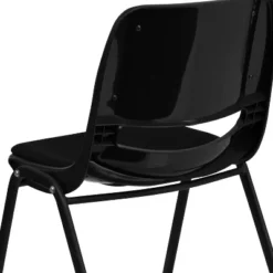 Flash Furniture HERCULES Series 880 Lb. Capacity Black Padded Ergonomic Shell Stack Chair With Black Frame -Flash Furniture Shop GUEST bbc1fbcb 36cc 4f0c bcbd d0f7391eb37f