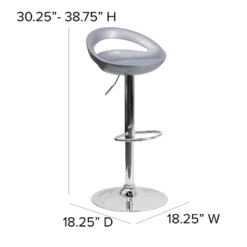 Flash Furniture Contemporary Plastic Adjustable Height Barstool With Rounded Cutout Back And Chrome Base -Flash Furniture Shop GUEST bbe66f96 8347 455b b32e 43081ab44dbf