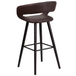 Flash Furniture Brynn Series 29'' High Contemporary Vinyl Rounded Back Barstool With Cappuccino Wood Frame -Flash Furniture Shop GUEST bdb44943 856a 492a 9d95 d7f14c644a0f
