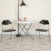 Flash Furniture 4 Pack HERCULES Series Black Vinyl Metal Folding Chair With Carrying Handle