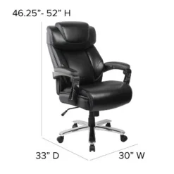 Flash Furniture HERCULES Series Big & Tall 500 Lb. Rated Black LeatherSoft Executive Swivel Ergonomic Office Chair With Adjustable Headrest 11 Flash Furniture HERCULES Series Big & Tall 500 Lb. Rated Black LeatherSoft Executive Swivel Ergonomic Office Chair With Adjustable Headrest -Flash Furniture Shop GUEST be14a002 e049 488c ad3b dcce058e03ea