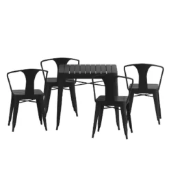 Flash Furniture All-Weather Resin Top Square Table & 4 Metal Chairs With Poly Resin Seats-Black 20 Flash Furniture All-Weather Resin Top Square Table & 4 Metal Chairs With Poly Resin Seats-Black -Flash Furniture Shop GUEST be186cb9 0f1c 47f7 a7a0 dcc95ab49e40