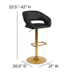 Flash Furniture Contemporary Vinyl Adjustable Height Barstool With Rounded Mid-Back, Set Of 2 -Flash Furniture Shop GUEST bf7ad764 7aca 47e3 bc69 7300989b1faa