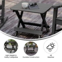 Flash Furniture Halifax Outdoor Folding Side Table, Portable All-Weather HDPE Adirondack Side Table -Flash Furniture Shop GUEST c0c64838 fd72 43ca b1be 7eeb94657e56
