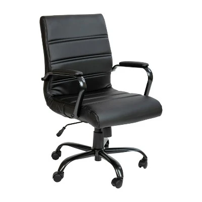 Flash Furniture Mid-Back Executive Swivel Office Chair With Metal Frame And Arms 17 Flash Furniture Mid-Back Executive Swivel Office Chair With Metal Frame And Arms - Image 17