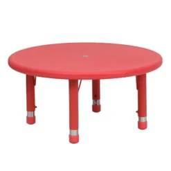 Flash Furniture 33" Round Plastic Height Adjustable Activity Table -Flash Furniture Shop GUEST c2397513 2406 434a 9bfa a8bf5e142b7d