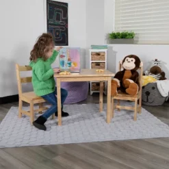 Flash Furniture Kids Solid Hardwood Table And Chair Set For Playroom, Bedroom, Kitchen - 3 Piece Set 24 Flash Furniture Kids Solid Hardwood Table And Chair Set For Playroom, Bedroom, Kitchen - 3 Piece Set -Flash Furniture Shop GUEST c332eb87 9596 4c06 bec1 c0d07457e3a8