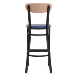 Flash Furniture Wright Commercial Grade Barstool With 500 LB. Capacity Steel Frame, Solid Wood Seat, And Boomerang Back -Flash Furniture Shop GUEST c3d56635 16dc 4741 8c1b ebbe3ea81669