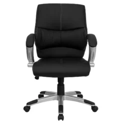 Flash Furniture Bodie Mid-Back Black LeatherSoft Contemporary Swivel Manager's Office Chair With Arms -Flash Furniture Shop GUEST c52b5bc2 c1a5 4970 be83 e30efd557397